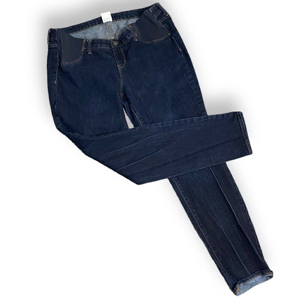 Old Navy Skinny Leg Jeans Womens 16 Maternity Stretch Side Panels Casual Pockets